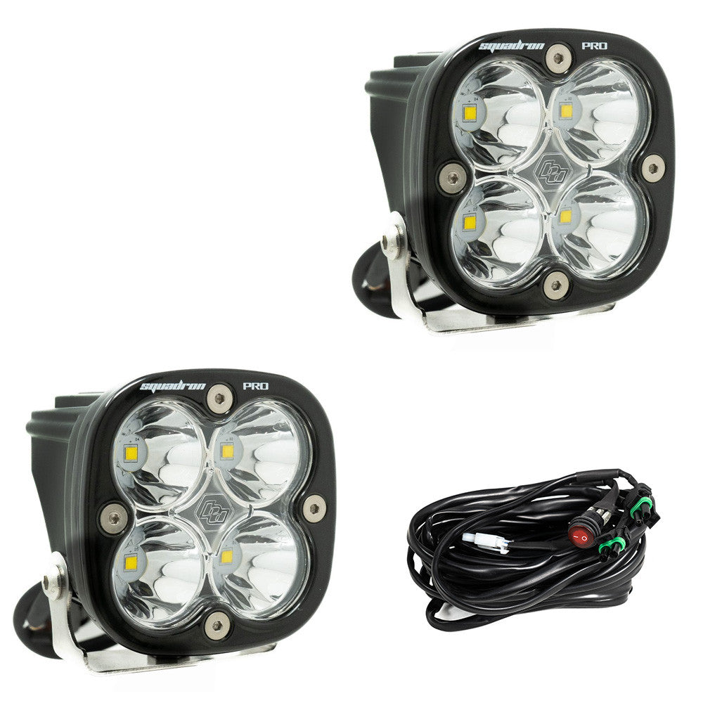 Baja Designs Squadron Pro Black LED Auxiliary Light Pod Pair