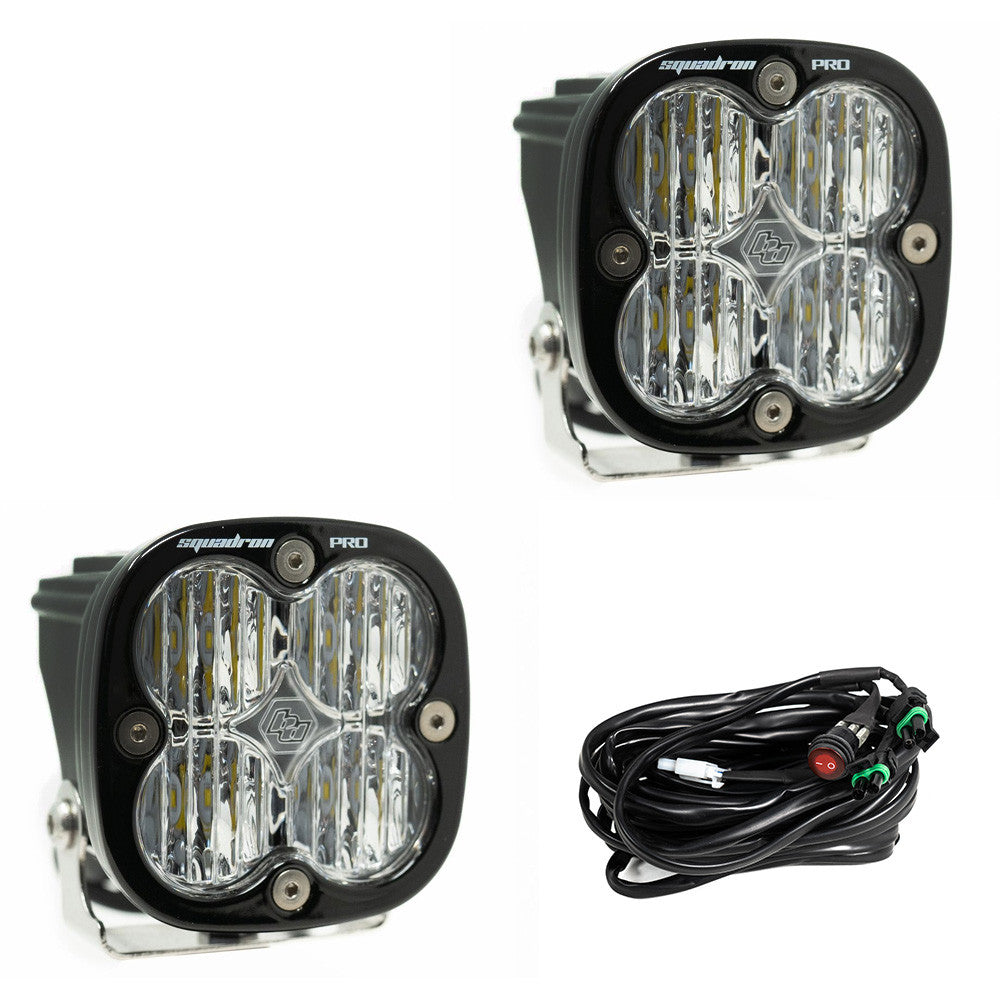 Baja Designs Squadron Pro Black LED Auxiliary Light Pod Pair