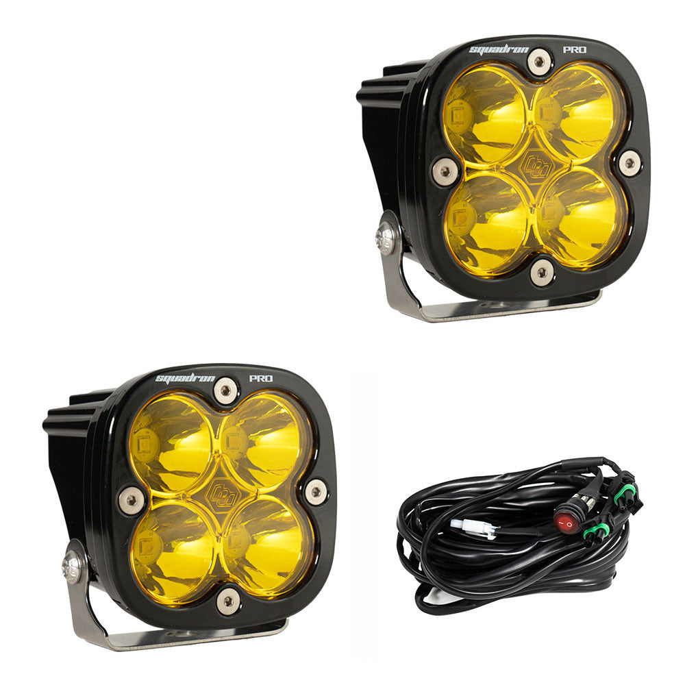 Baja Designs Squadron Pro Black LED Auxiliary Light Pod Pair