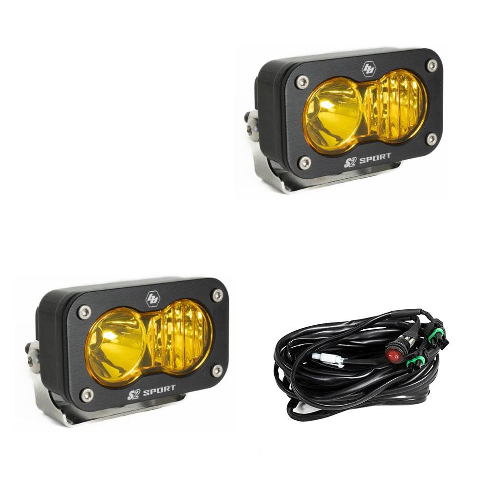 Baja Designs S2 Sport Black LED Auxiliary Light Pod Pair