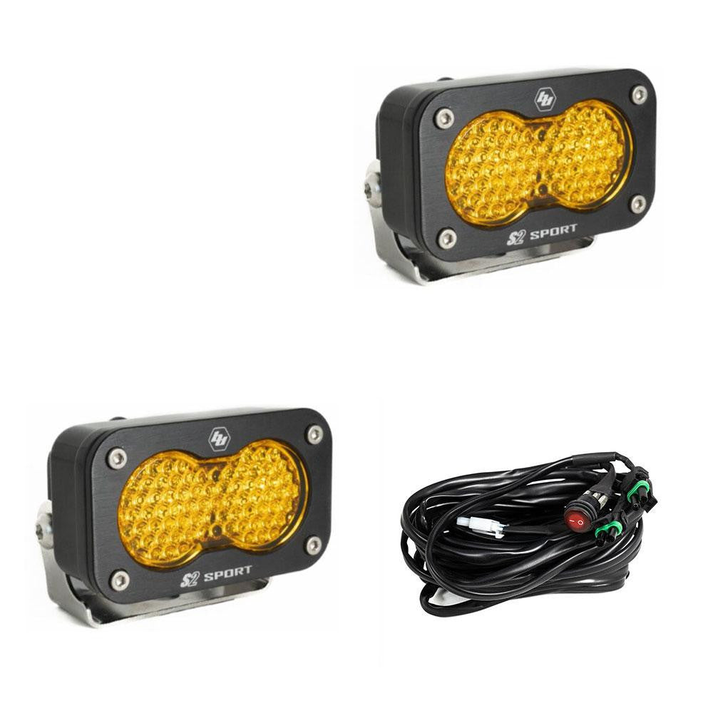 Baja Designs S2 Sport Black LED Auxiliary Light Pod Pair